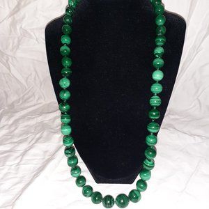 Malachite Green 13" beaded Necklace